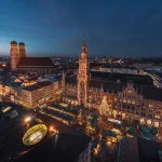 aerial photo of cityscape during nighttime