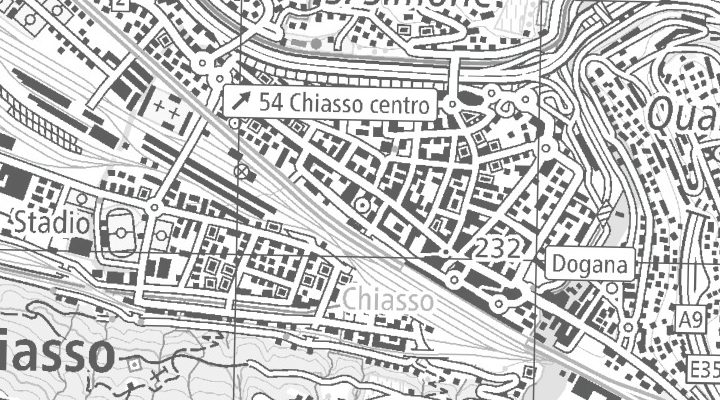 Kartenausschnitt: Via Maestri Comacini 2, 6830 Chiasso