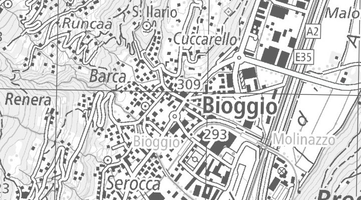 Kartenausschnitt: 6934 Bioggio