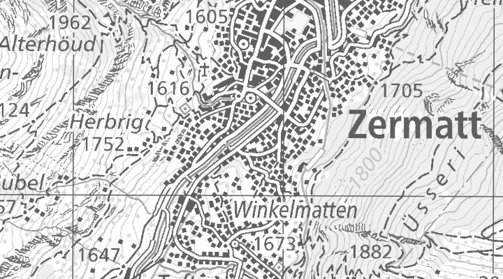 Kartenausschnitt: Triftweg 40 / Postfach 135, 3920 Zermatt