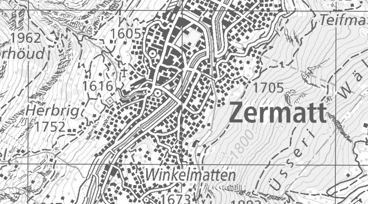 Kartenausschnitt: Bahnhofstrasse 80, 3920 Zermatt
