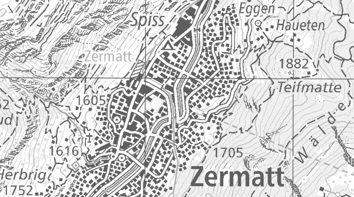 Kartenausschnitt: Matterstrasse 39, 3920 Zermatt