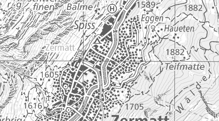 Kartenausschnitt: Vispastrasse 52, 3920 Zermatt
