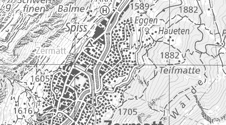 Kartenausschnitt: Wiestistrasse 8, 3920 Zermatt