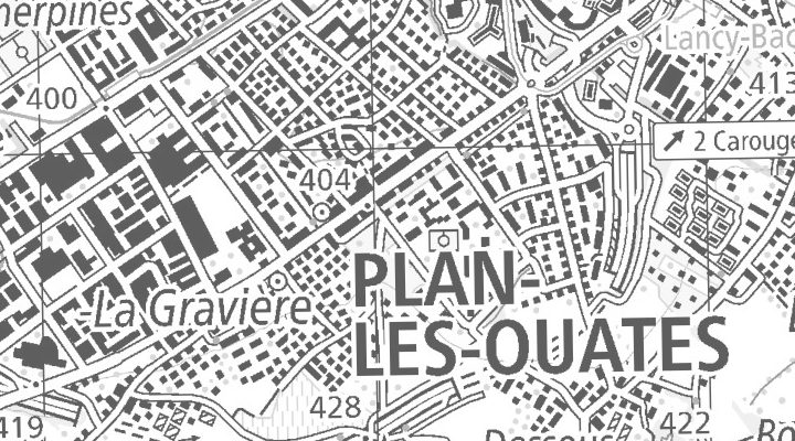 Kartenausschnitt: 1228 Plan-les-Ouates
