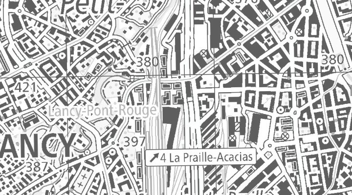 Kartenausschnitt: Esplanade de Pont-Rouge 5, 1212 1212 Grand Lancy
