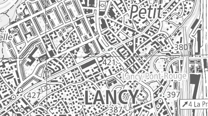 Kartenausschnitt: 85 route de Chancy, 1213 Petit-Lancy 1