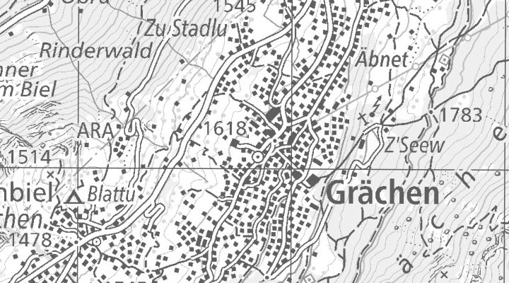 Kartenausschnitt: Hannigalp, 3925 Grächen
