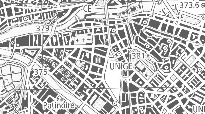 Kartenausschnitt: Rue du Vieux-Billard 3, 1205 Genève
