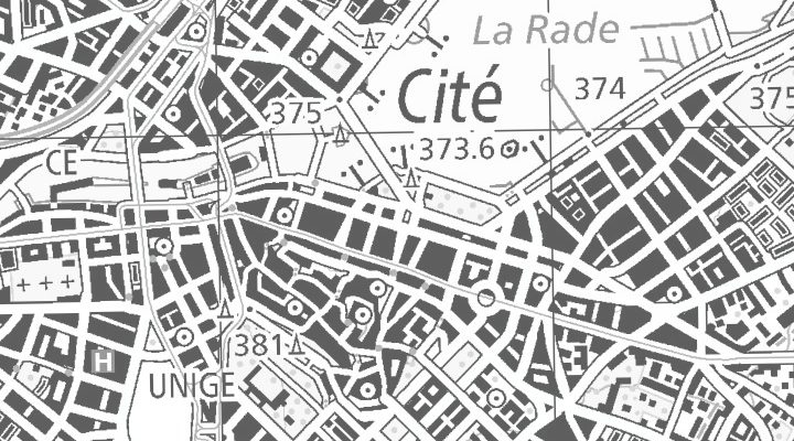 Kartenausschnitt: Rue du Rhône 45, 1204 Genève