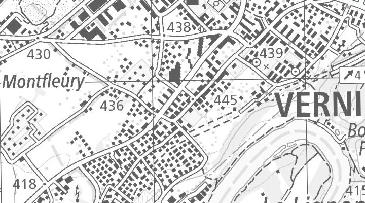 Kartenausschnitt: Chemin de Blandonnet 4, 1214 Vernier
