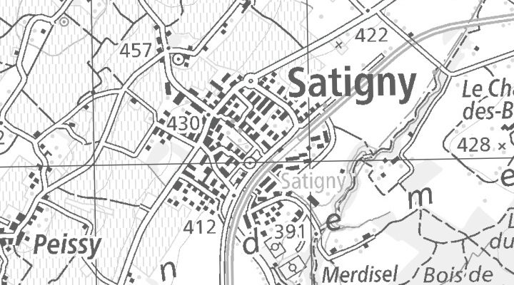Kartenausschnitt: 1242 Satigny