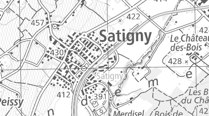 Kartenausschnitt: 1242 Satigny