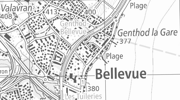 Kartenausschnitt: 301, Route de Lausanne, 1293 Bellevue - Genève