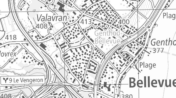 Kartenausschnitt: 301, Route de Lausanne, 1293 Bellevue - Genève