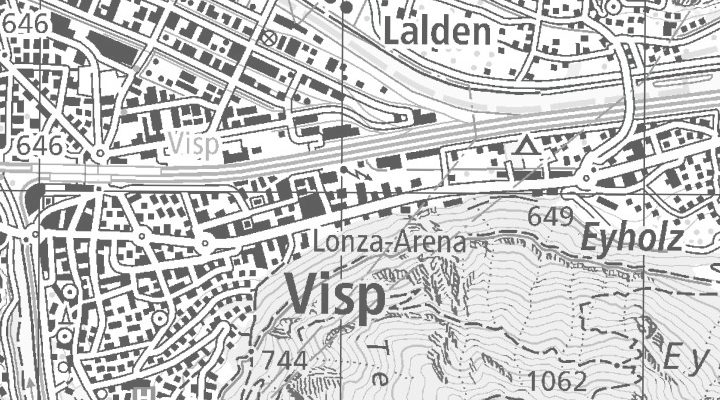 Kartenausschnitt: Kantonsstrasse 49, 3930 Visp