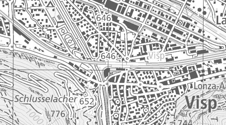Kartenausschnitt: 3930 Visp