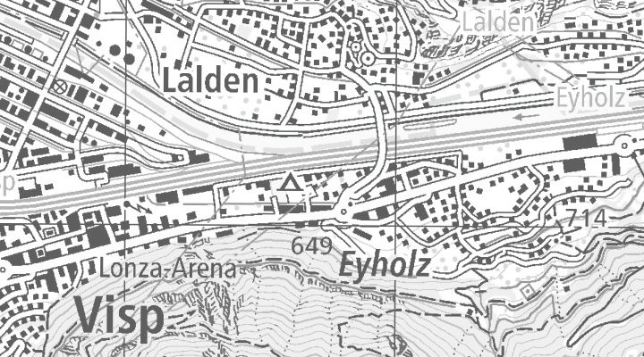 Kartenausschnitt: Kantonsstrasse 79, 3930 Visp