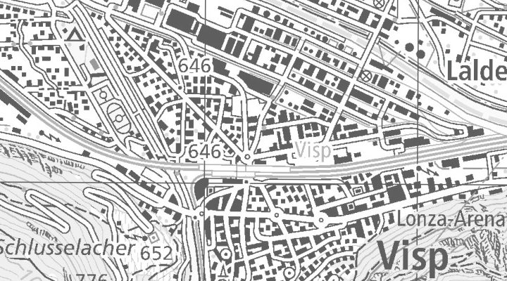 Kartenausschnitt: Rottenstrasse, 3930 visp