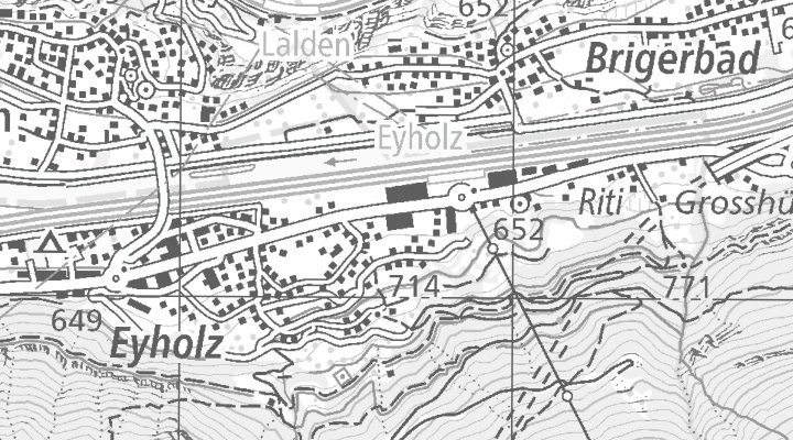 Kartenausschnitt: Kantonsstrasse 50, 3930 Eyholz
