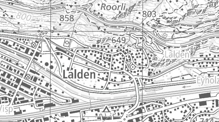 Kartenausschnitt: Kantonsstrasse 79, 3931 Visp