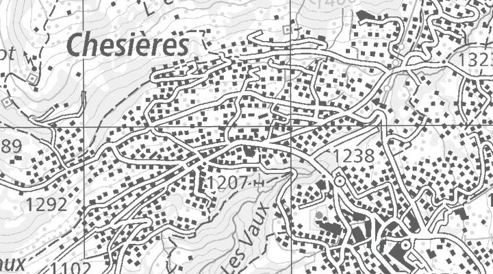 Kartenausschnitt: Av. Centrale 61, 1885 Chesières (VD)