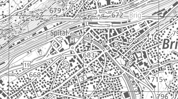 Kartenausschnitt: Englisch-Gruss-Strasse 16, 3902 Glis