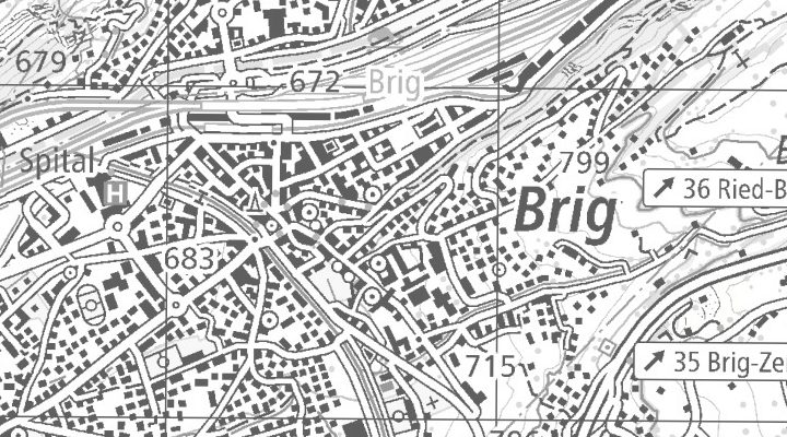 Kartenausschnitt: Furkastrasse 29, 3900 Brig, CH-VS