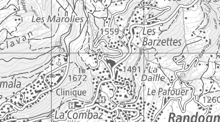 Kartenausschnitt: Route des Barzettes 1, 3963 Crans-Montana 1