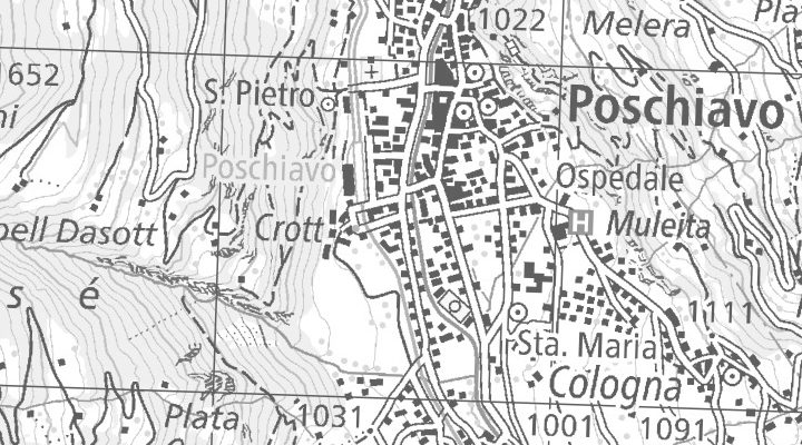 Kartenausschnitt: Via da Clalt 12, 7742 Poschiavo