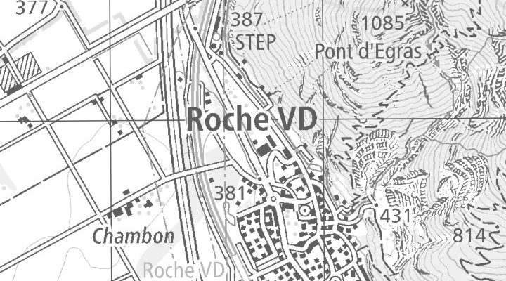 Kartenausschnitt: Z. I. Les Vernes, 1852 Roche