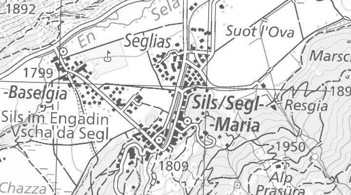 Kartenausschnitt: 7514 Sils-Maria