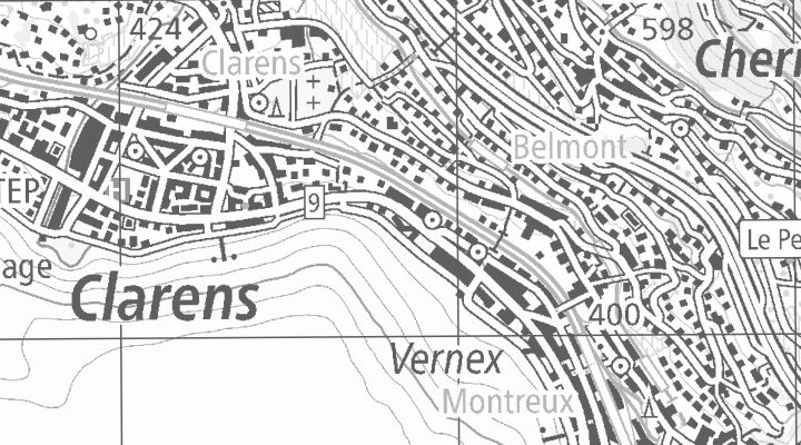 Kartenausschnitt: Avenue Claude Nobs 7, 1820 Montreux