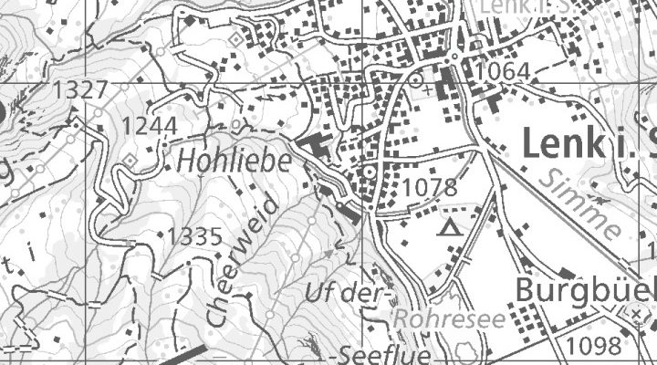 Kartenausschnitt: Badstrasse 1, 3775 Lenk im Simmental