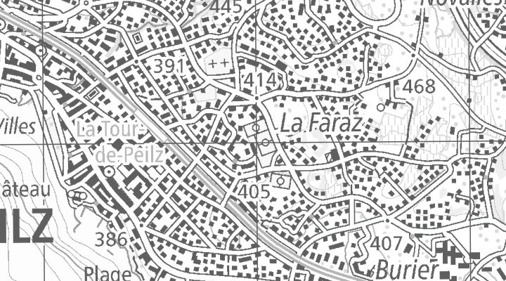 Kartenausschnitt: 1814 La-Tour-de-Peilz