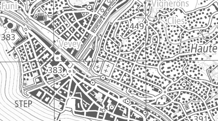 Kartenausschnitt: 1800 Vevey