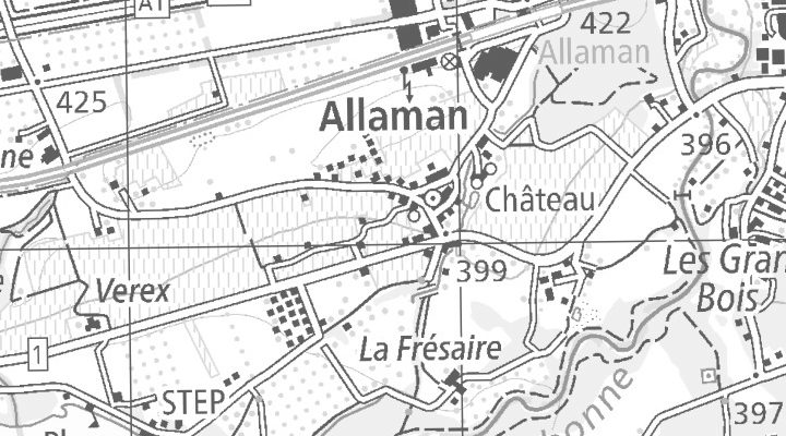Kartenausschnitt: Allaman