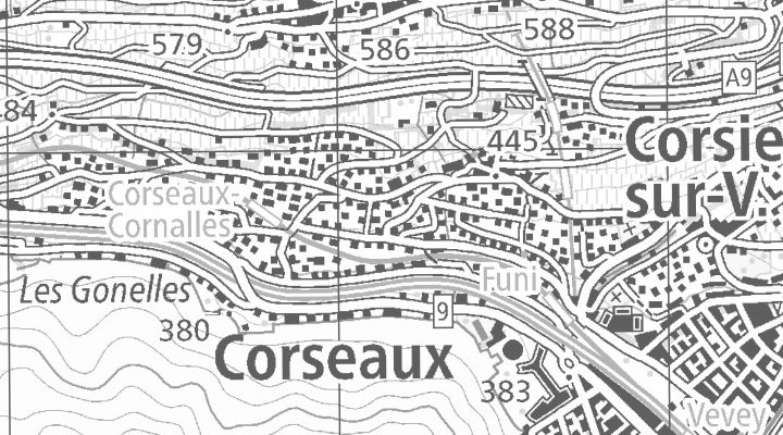 Kartenausschnitt: Avenue Reller 22, 1802 Corseaux