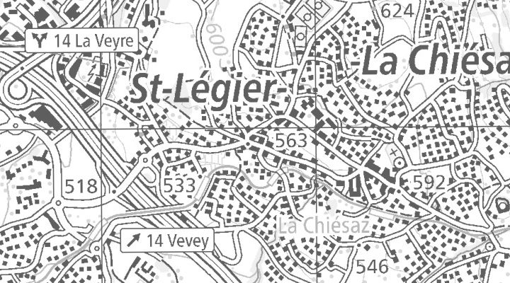 Kartenausschnitt: 1806 Saint-Légier