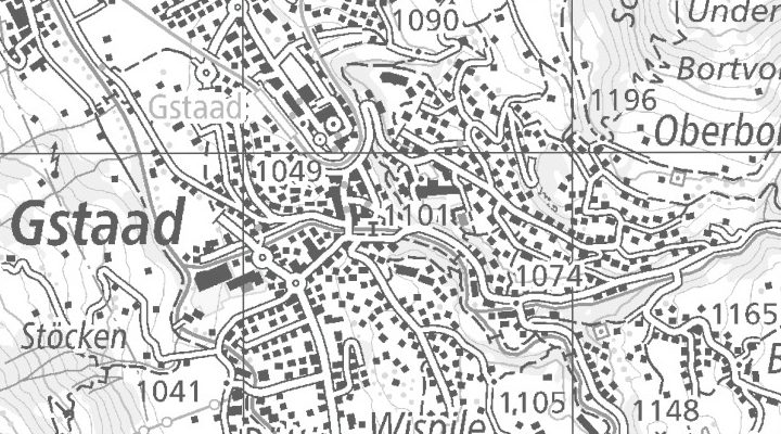 Kartenausschnitt: Gstaad - Untergstaadstrasse 20