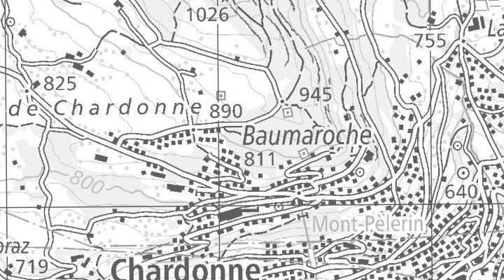 Kartenausschnitt: 1801 Mont-Pélerin