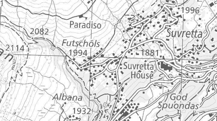 Kartenausschnitt: Via Curtins 2, 7500 St. Moritz