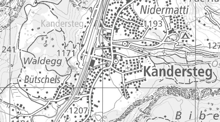 Kartenausschnitt: Bahnhof, 3718 Kandersteg