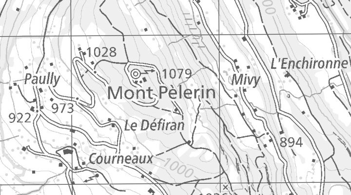 Kartenausschnitt: 1801 Mont-Pélerin