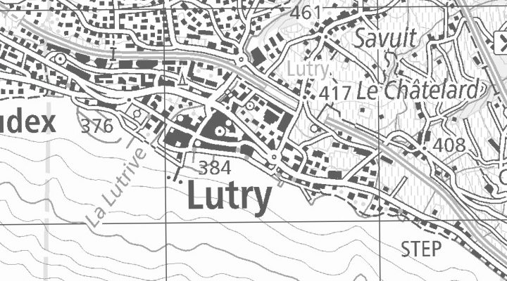 Kartenausschnitt: Route de Lavaux 216, 1095 Lutry