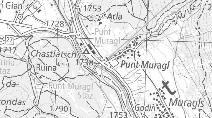 Kartenausschnitt: Punt Muragl 3, 7503 Samedan