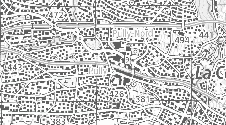 Kartenausschnitt: Place Neuve 3, 1009 Pully