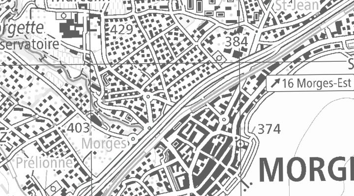 Kartenausschnitt: Morges