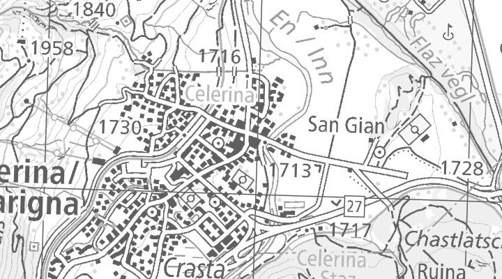 Kartenausschnitt: Via San Gian, 7505 Celerina/St. Moritz