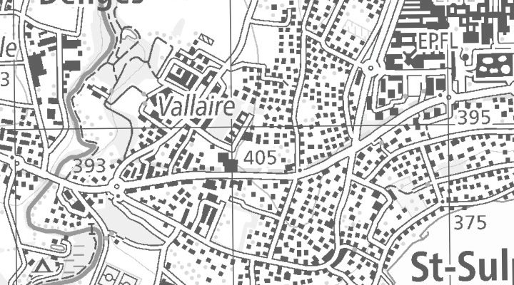 Kartenausschnitt: Chem. des Champs Courbes 25a, 1024 Ecublens